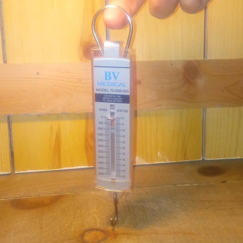 Dialysis BV Medical Spring Scale Model: 70-008-000, 0-5,000 Grams, 0-50 Newtons
